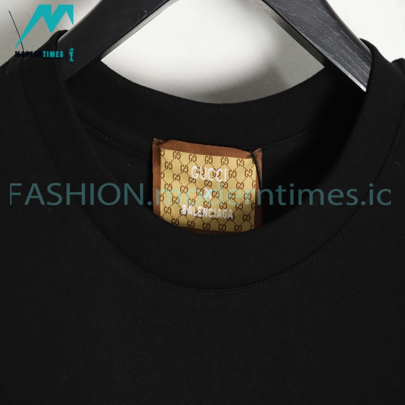 Gucci - Balenciaga Double G-B Print Short Sleeve T-shirt